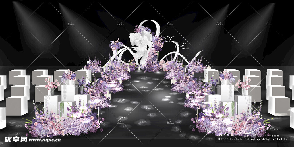 紫色梦幻婚礼布置