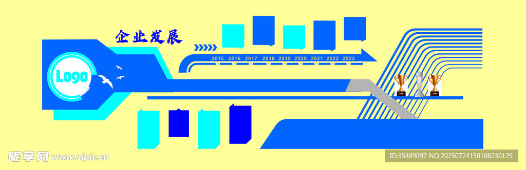 企业发展历程文化墙装饰