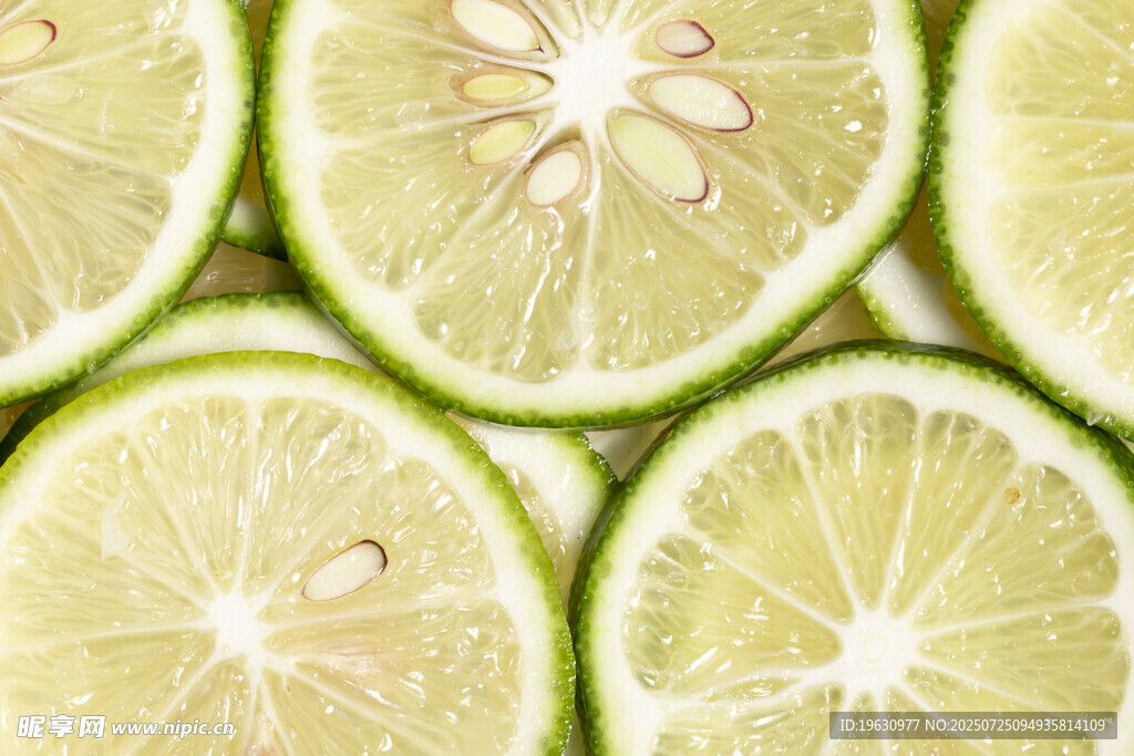 青柠切片特写
