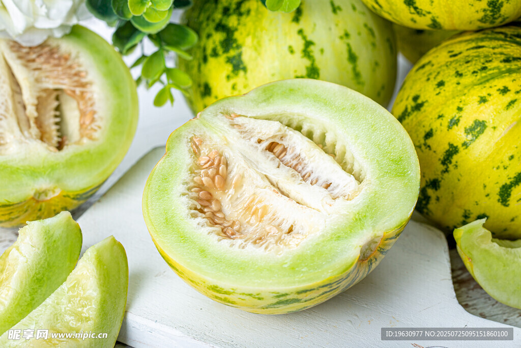新鲜绿皮甜瓜