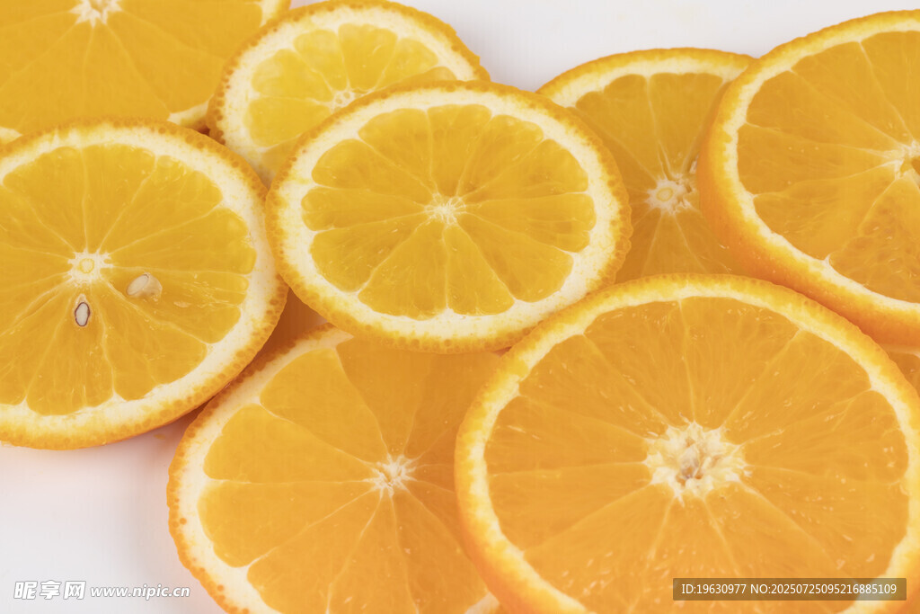 新鲜切片橙子展示
