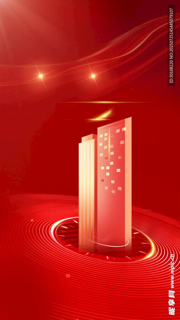 红色背景