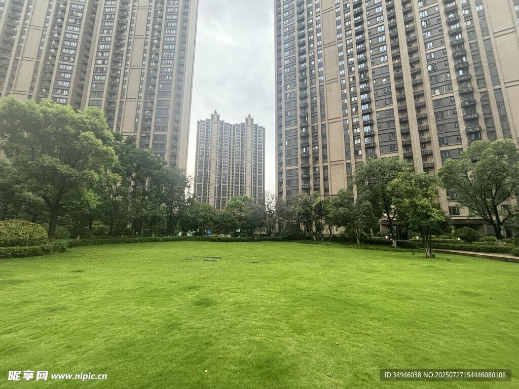 城市中的大片绿地景观
