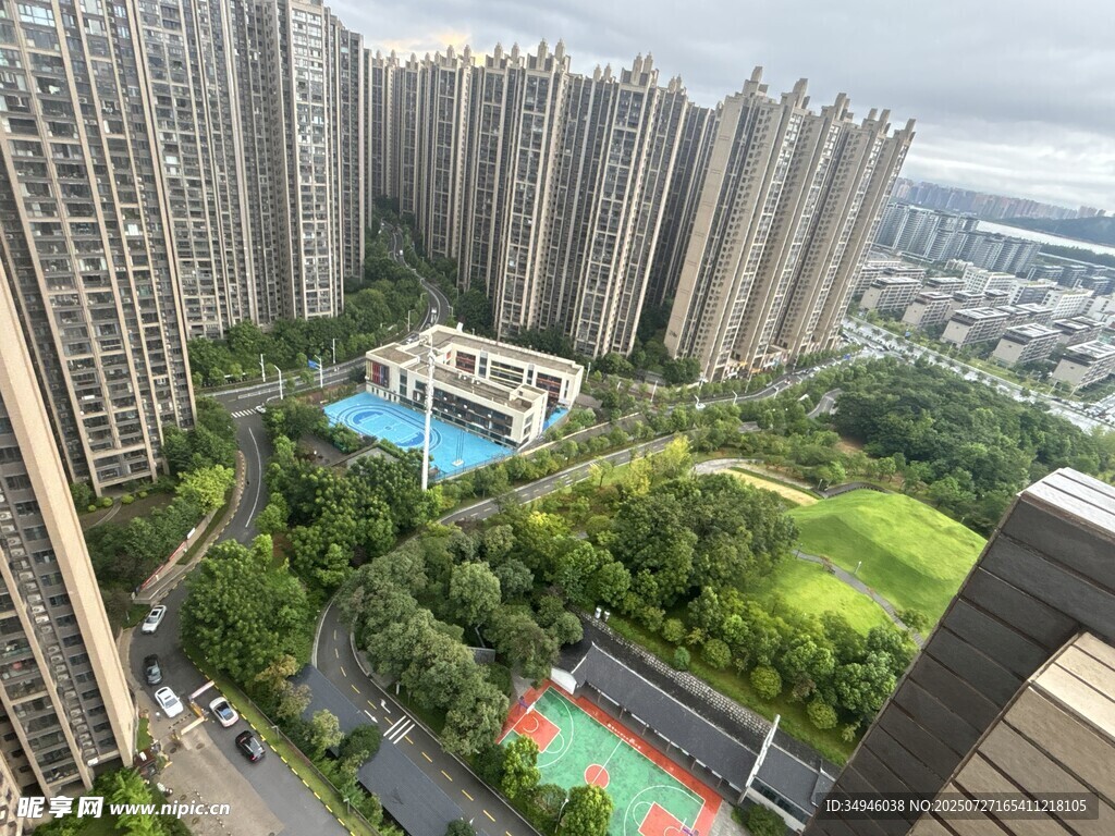 高层俯瞰小区景观