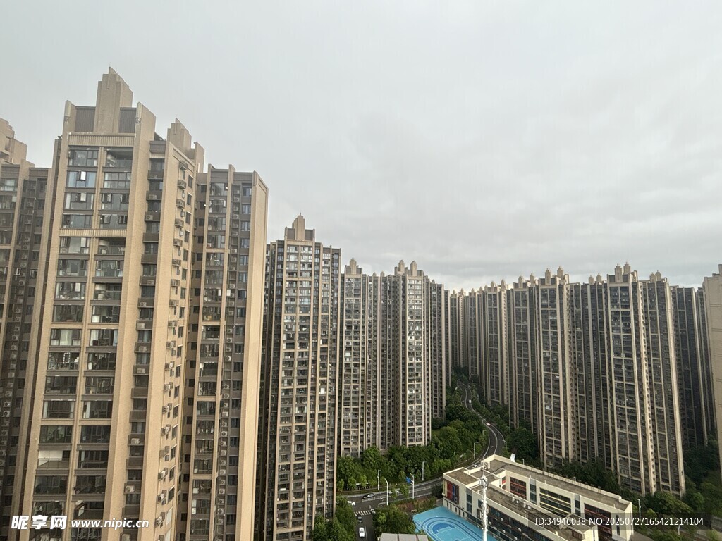 城市高层住宅区景观