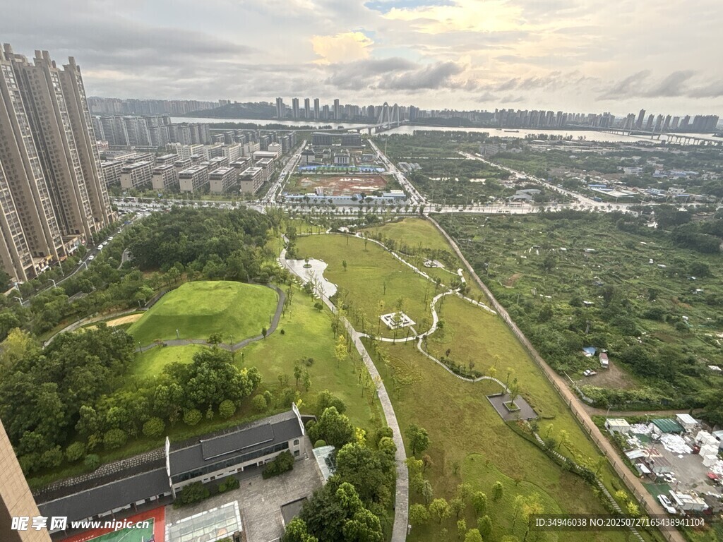 城市绿地景观俯瞰