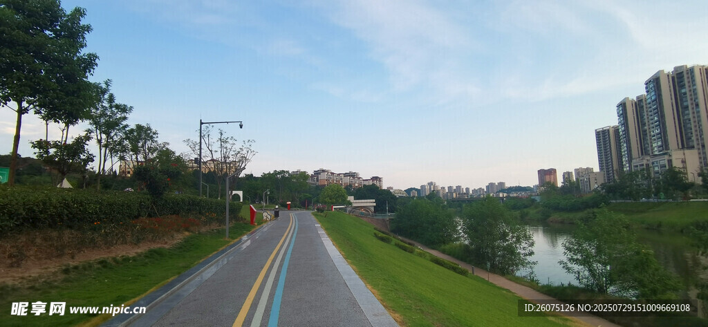 城市中的宁静公路景观