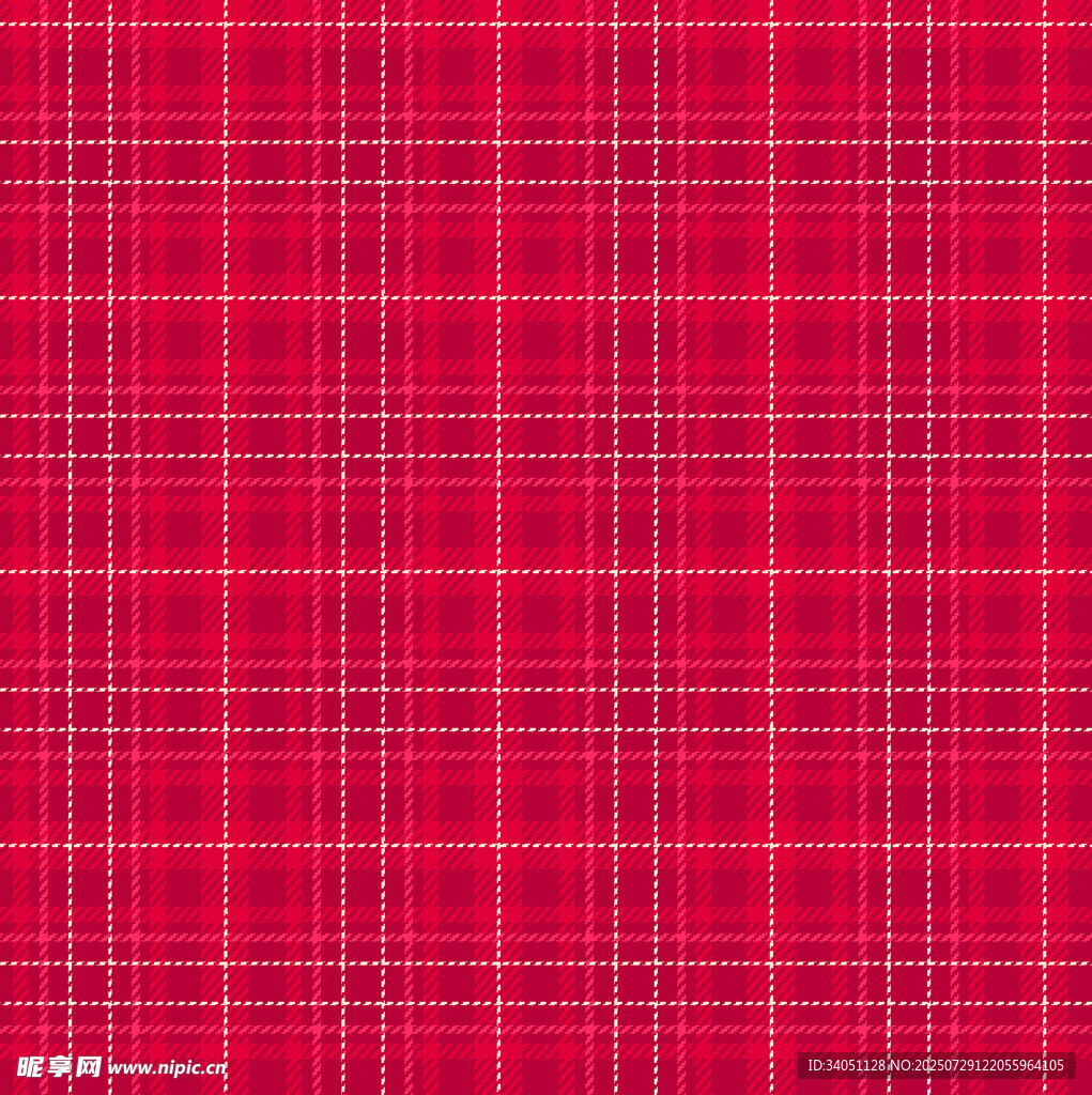 矢量红色格子纹理背景图案