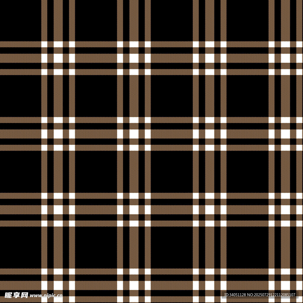 矢量经典黑棕格纹图案