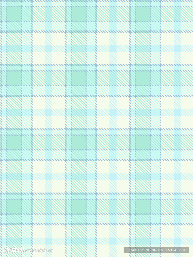 矢量清新淡蓝绿格子背景图案
