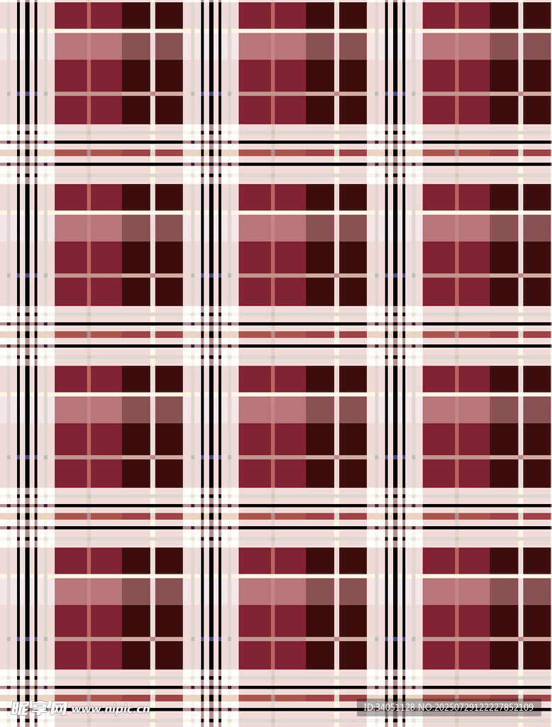 矢量红白色格子图案纹理