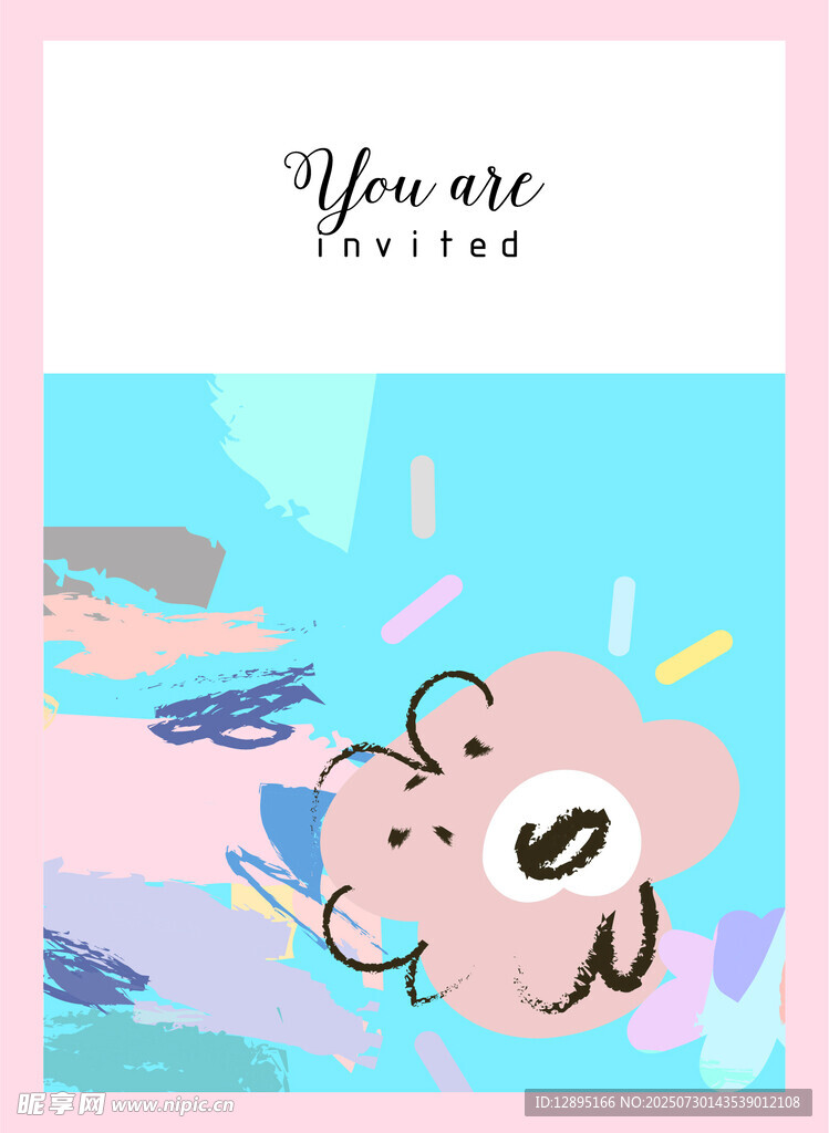 可爱卡通动物插画图案