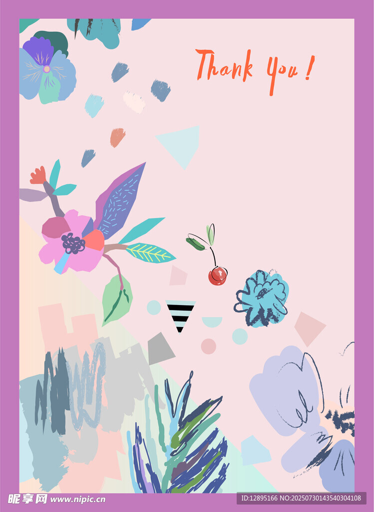 花卉感谢卡