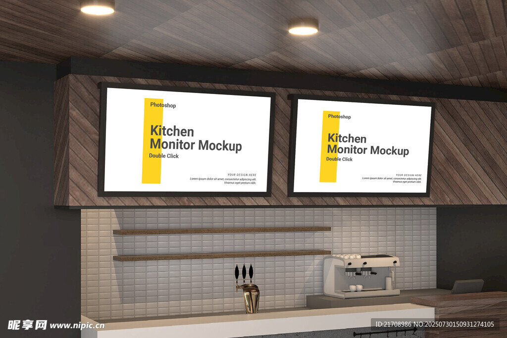 厨房墙面双海报展示效果