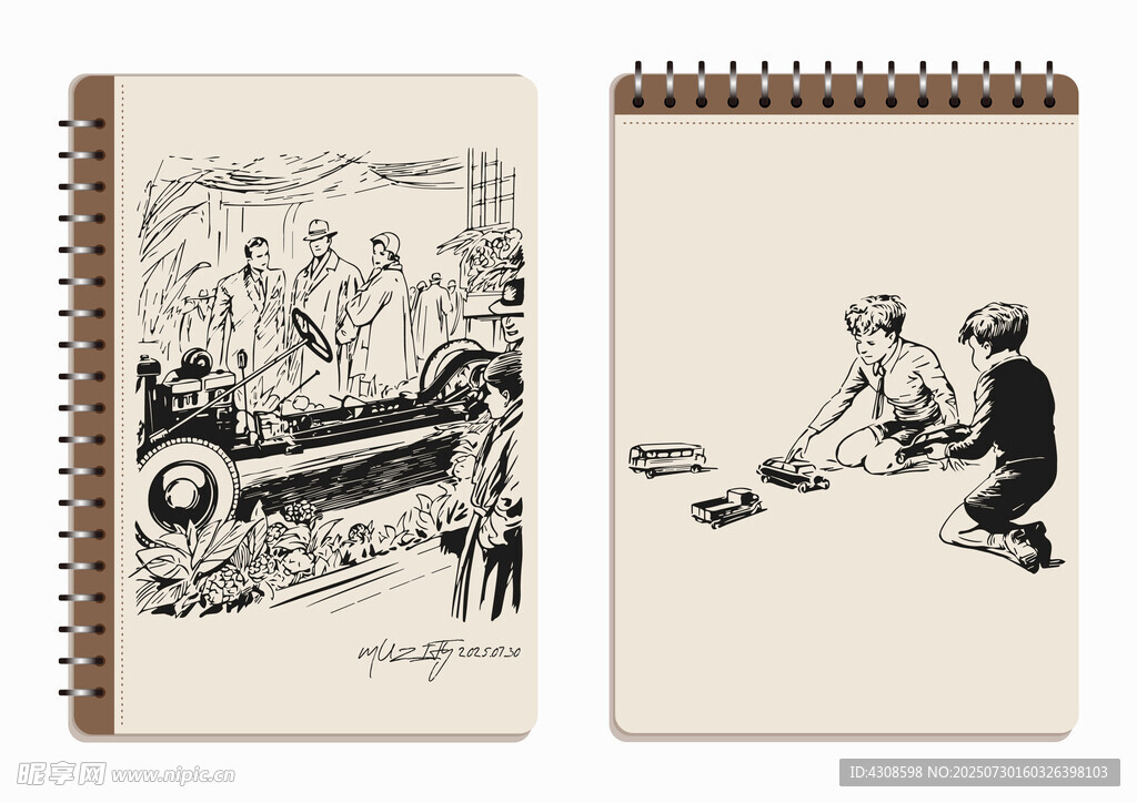 线圈本 车 速写