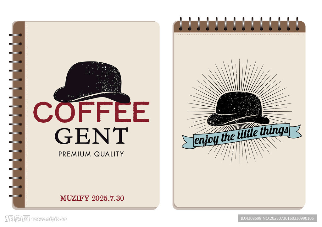 复古 礼帽logo图案设计