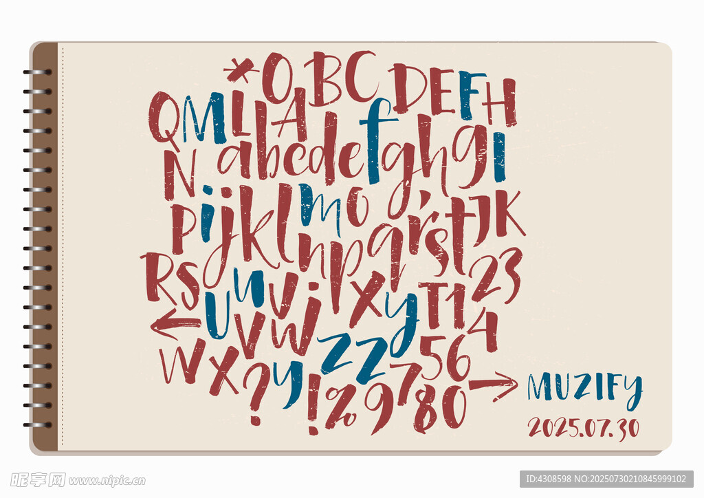 复古字母设计素材