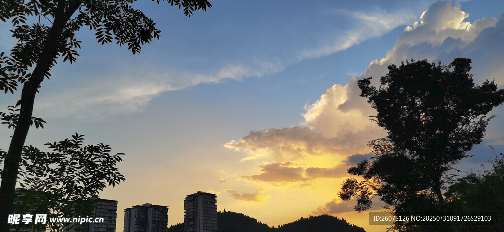 城市黄昏美景