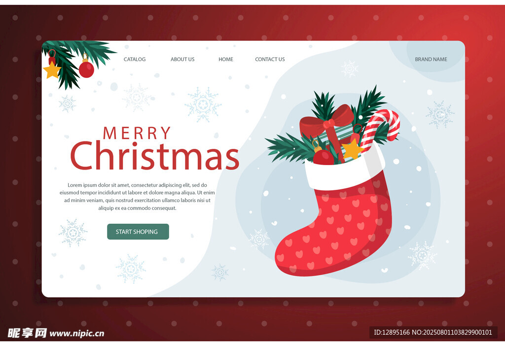 圣诞网页设计界面展示