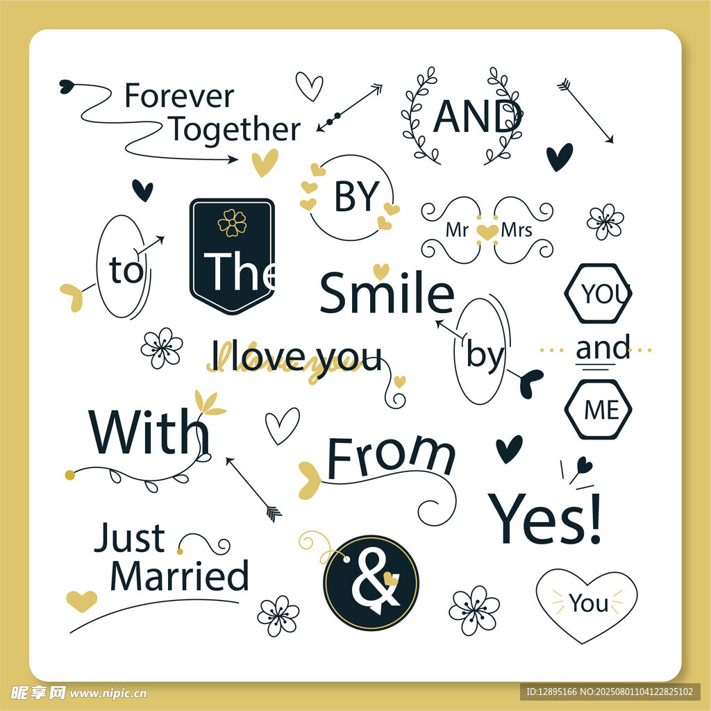 婚礼主题装饰元素集合