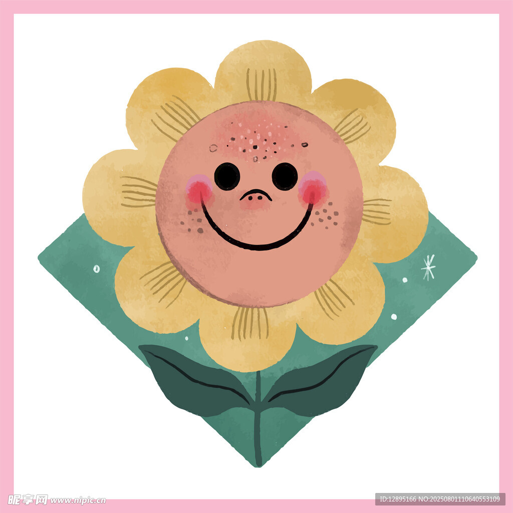 可爱笑脸向日葵纸艺作品