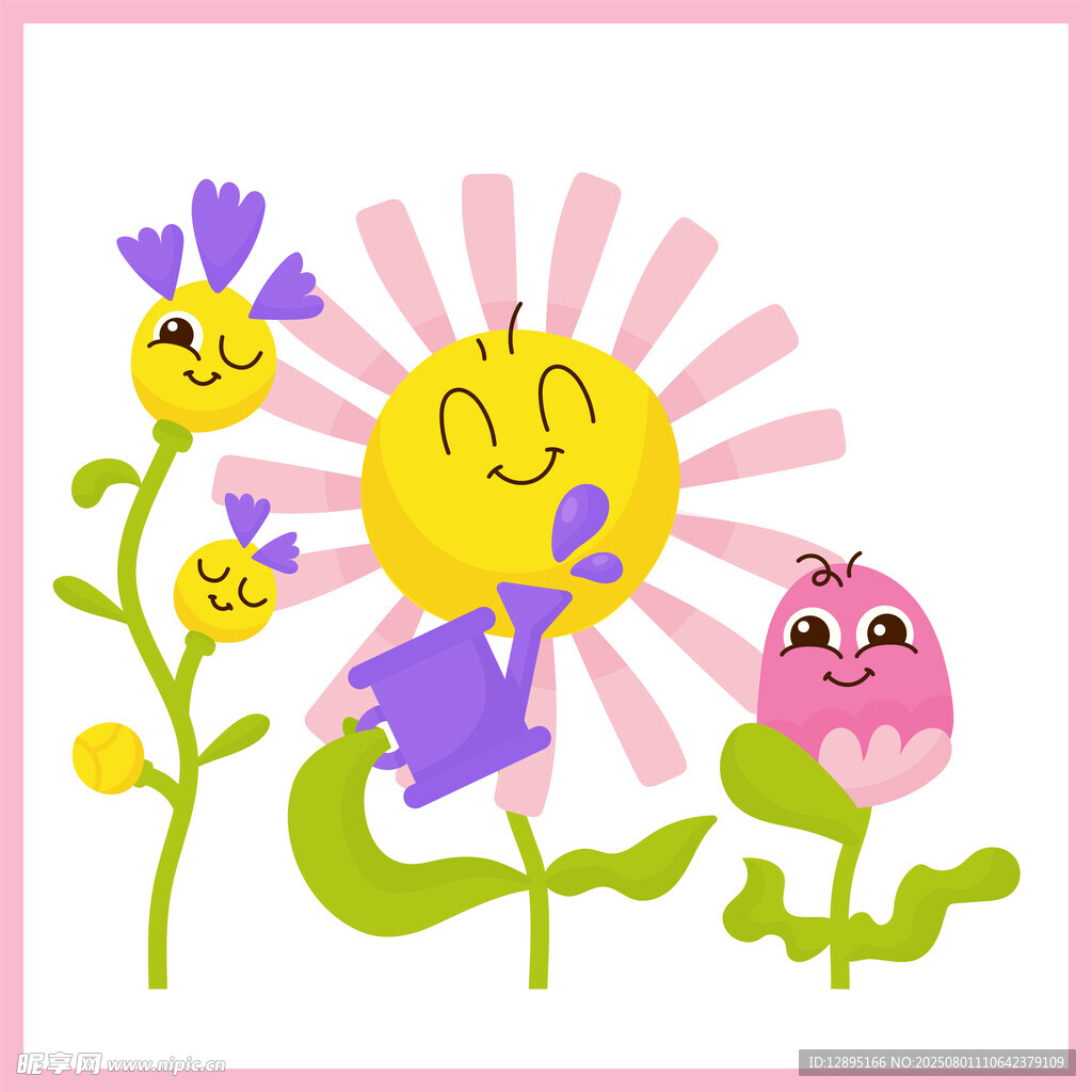 可爱花朵插画