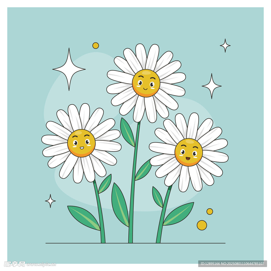 可爱雏菊插画