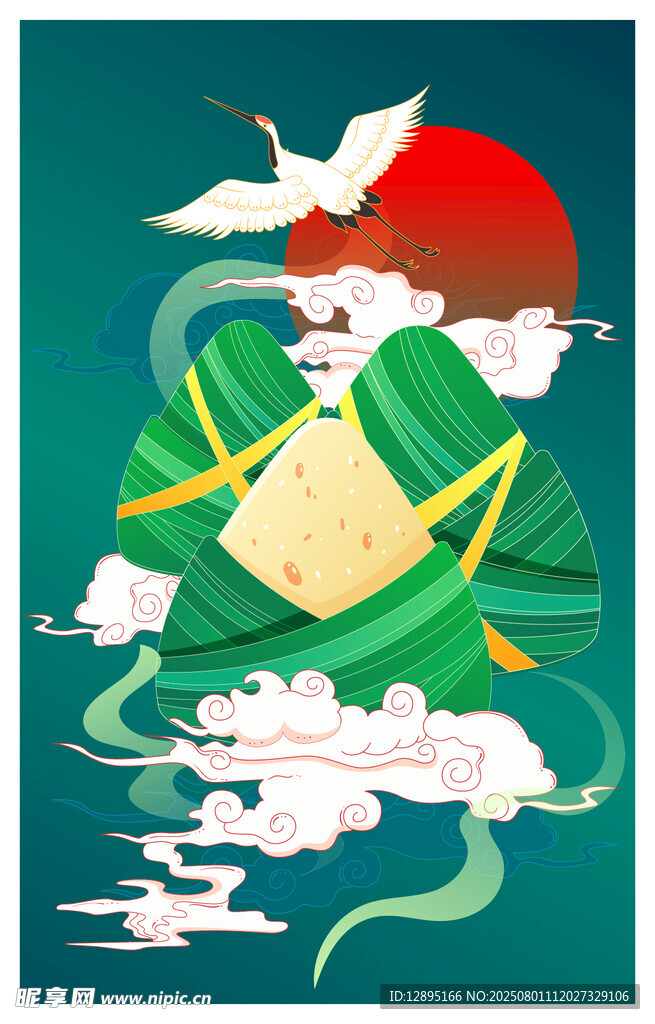 端午主题国风插画