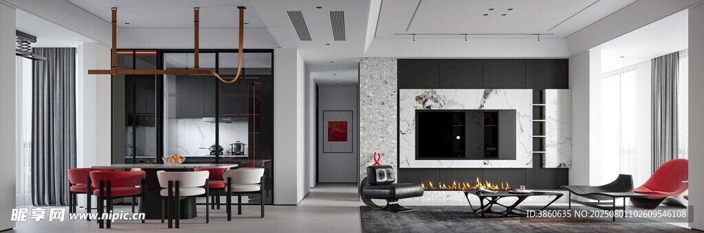 现代简约风格客厅场景