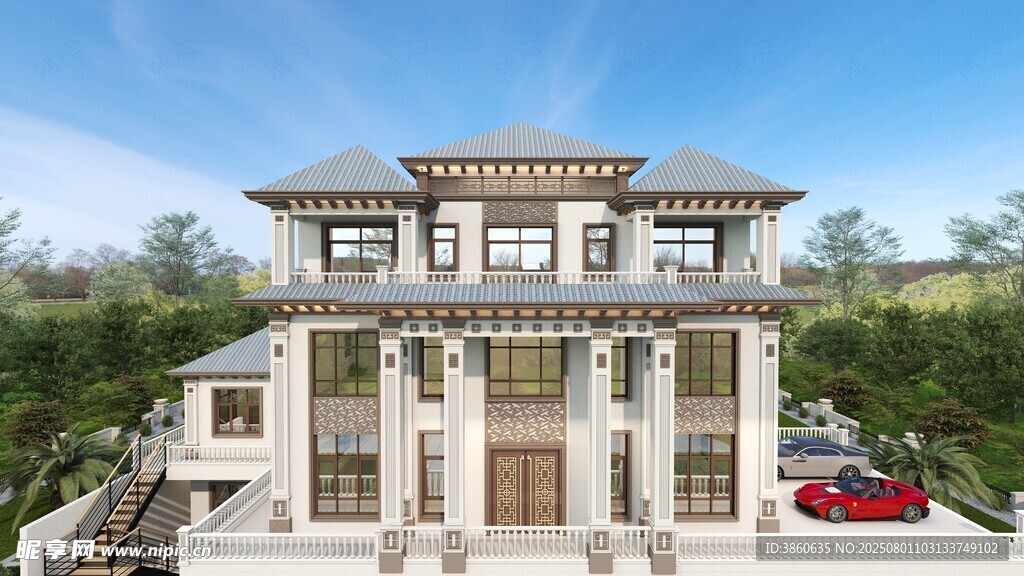 豪华大气的独栋别墅外观