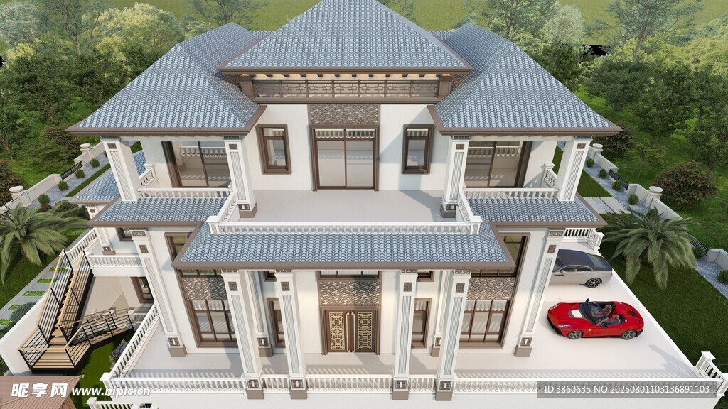 豪华两层别墅外观设计