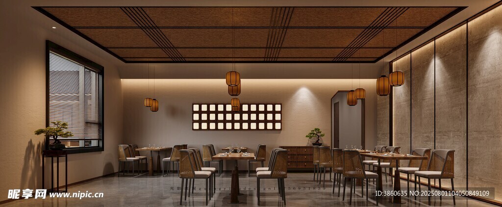 现代中式风格的雅致餐厅
