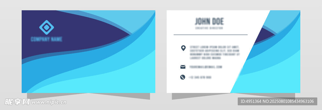 蓝白渐变商务风宣传册设计