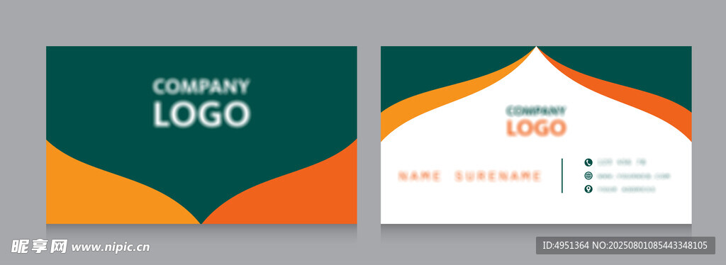 简约商务名片设计模板