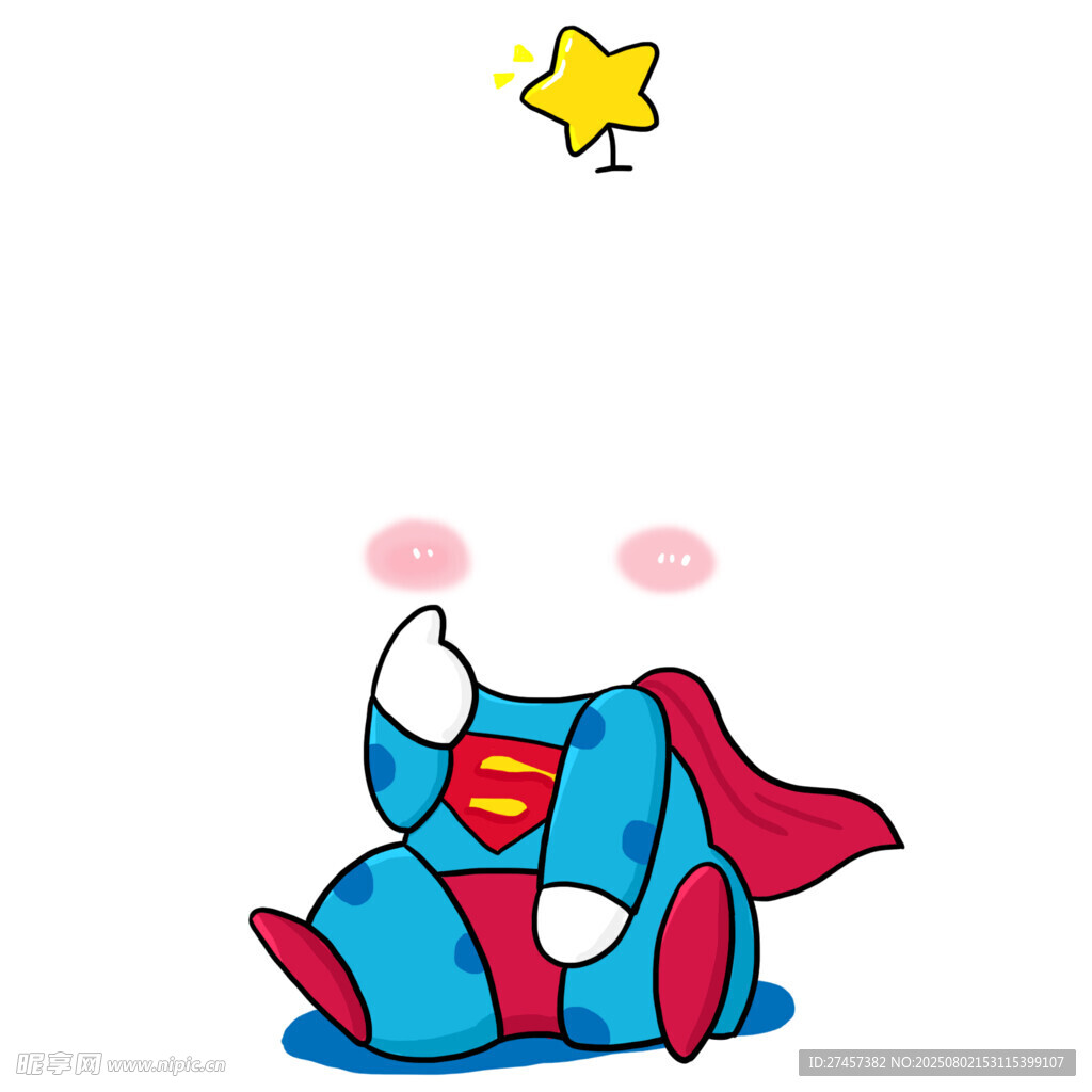 超人犀牛仰望闪烁星星