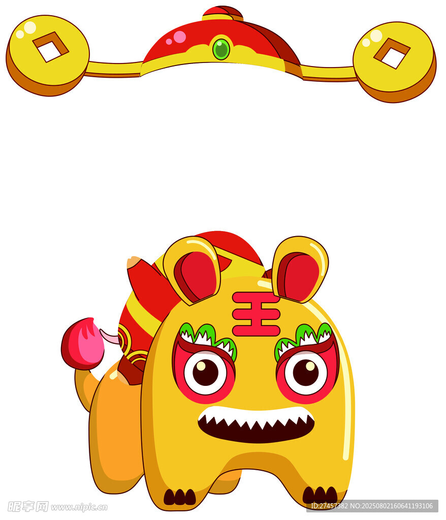 可爱卡通小老虎与饰品