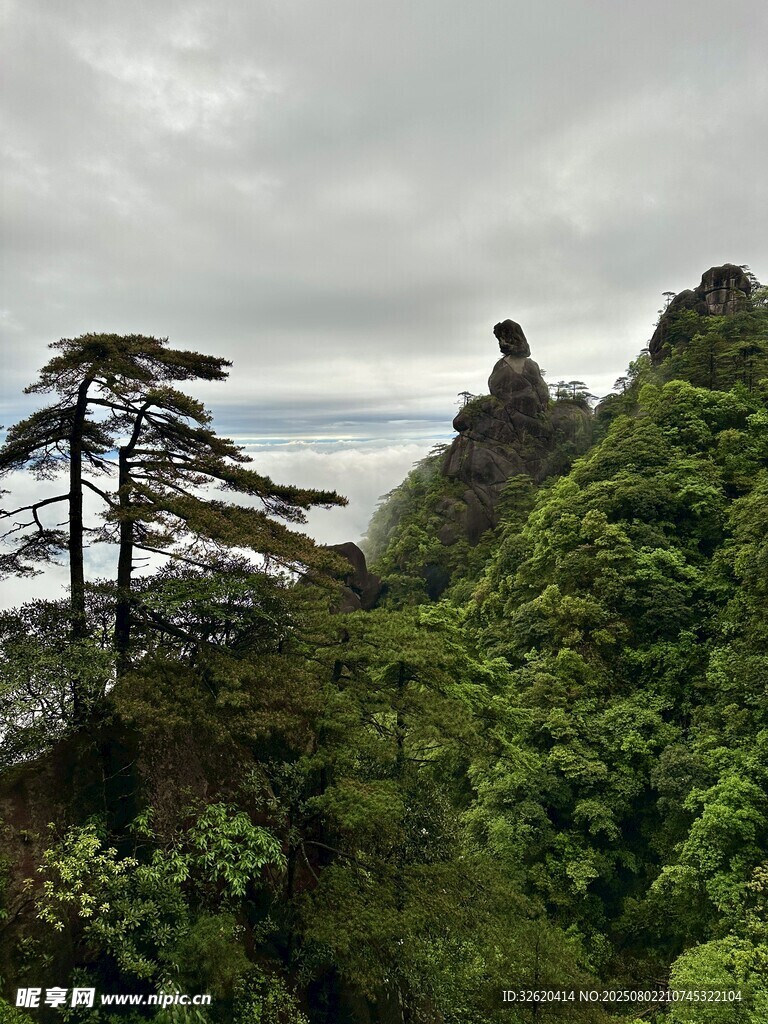 云雾中的山林美景