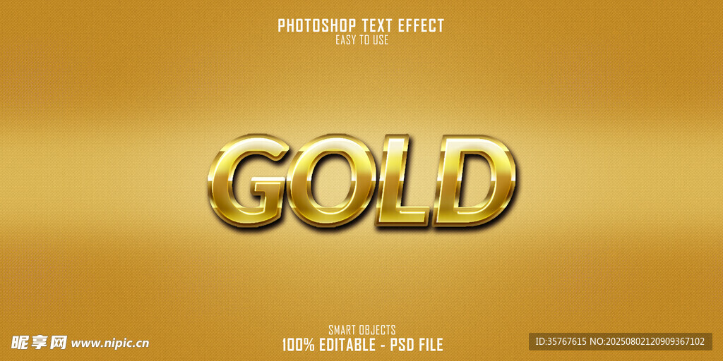 金色质感的GOLD字样