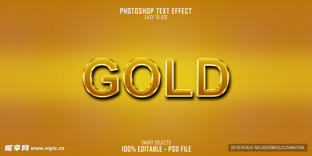金色立体字GOLD