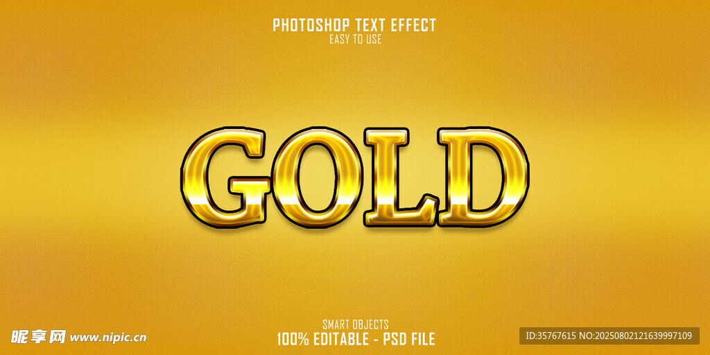 金色质感文字GOLD