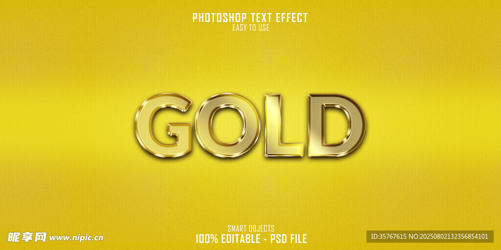 金色质感文字GOLD