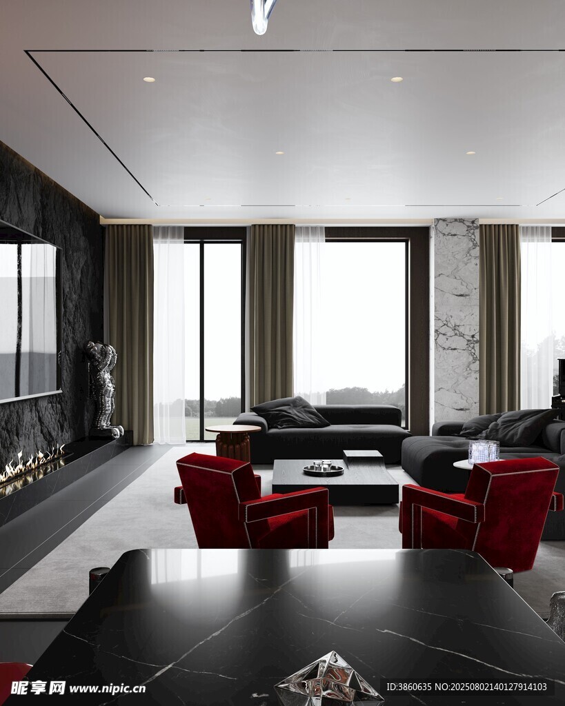 现代时尚客厅家居场景