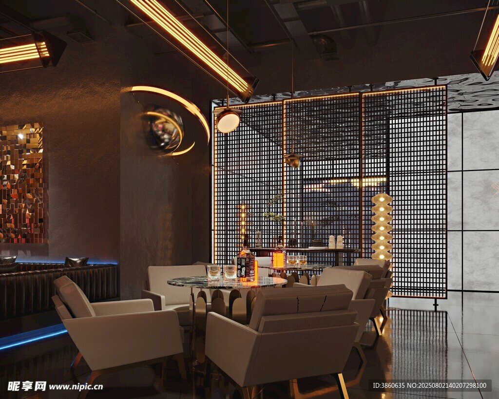 现代时尚餐厅室内场景
