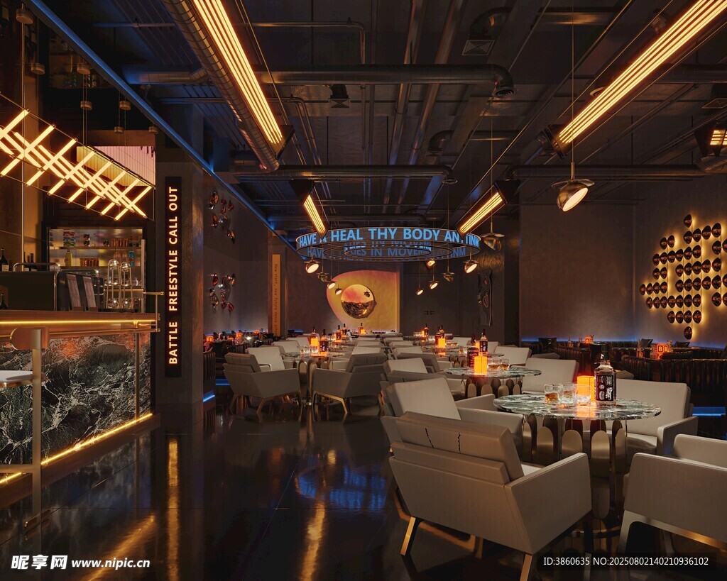 时尚现代风格的室内餐厅