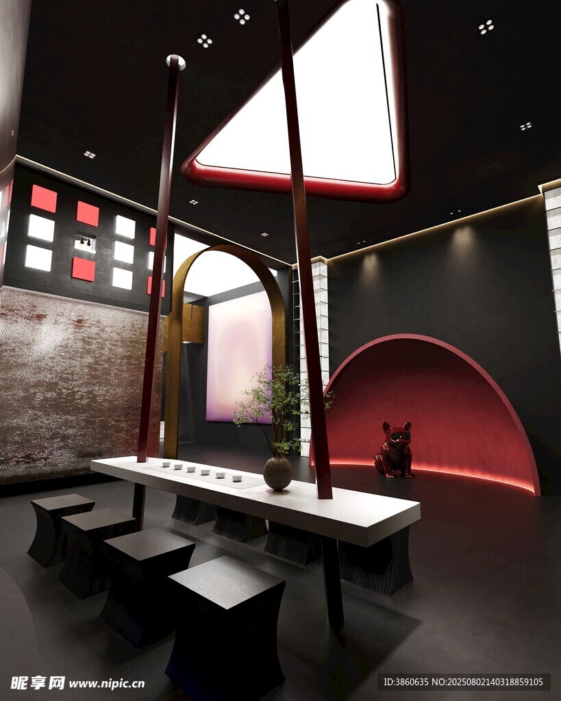现代时尚室内空间场景