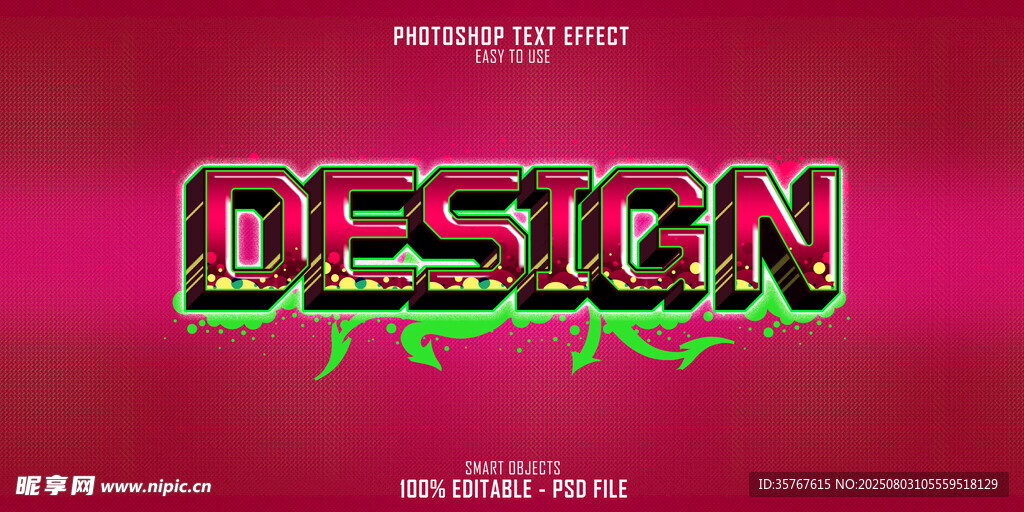 粉色背景上的创意设计字体