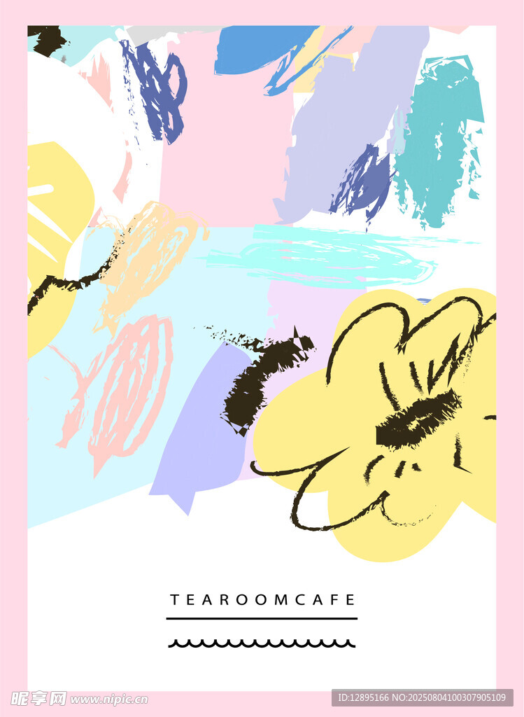 抽象花卉图案背景设计