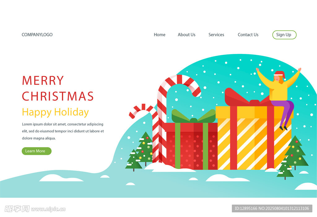 圣诞主题网页设计元素