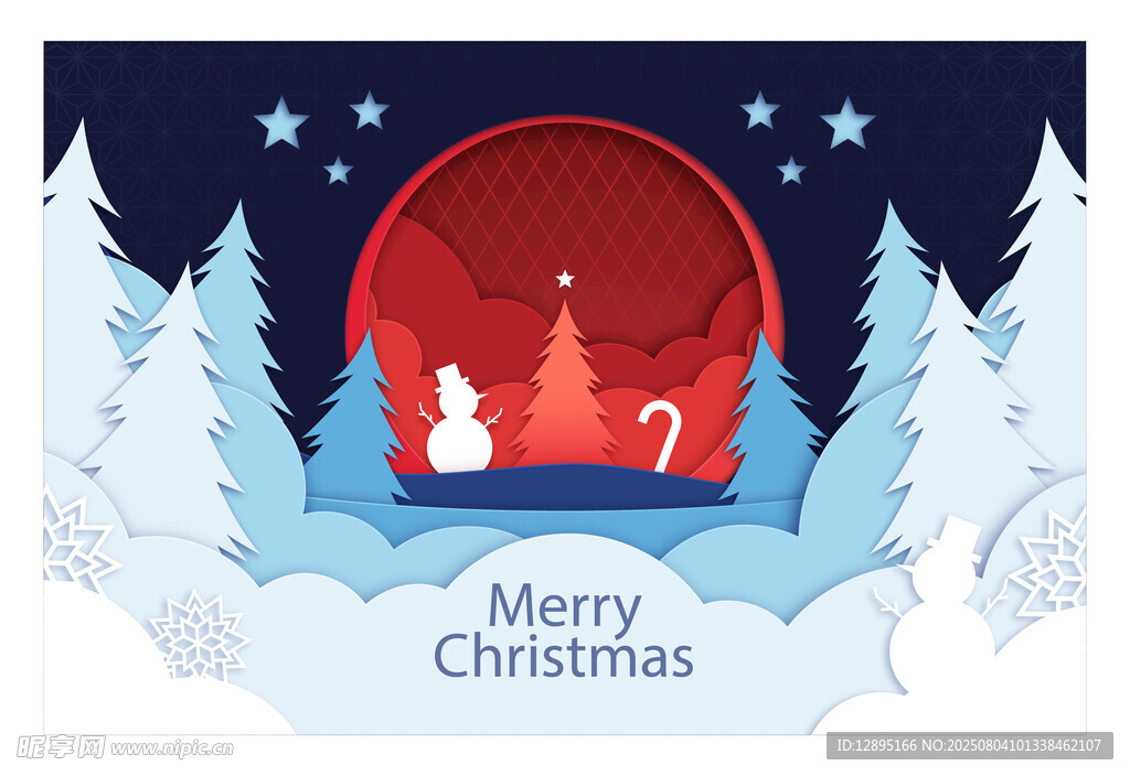 圣诞雪景中的温馨场景