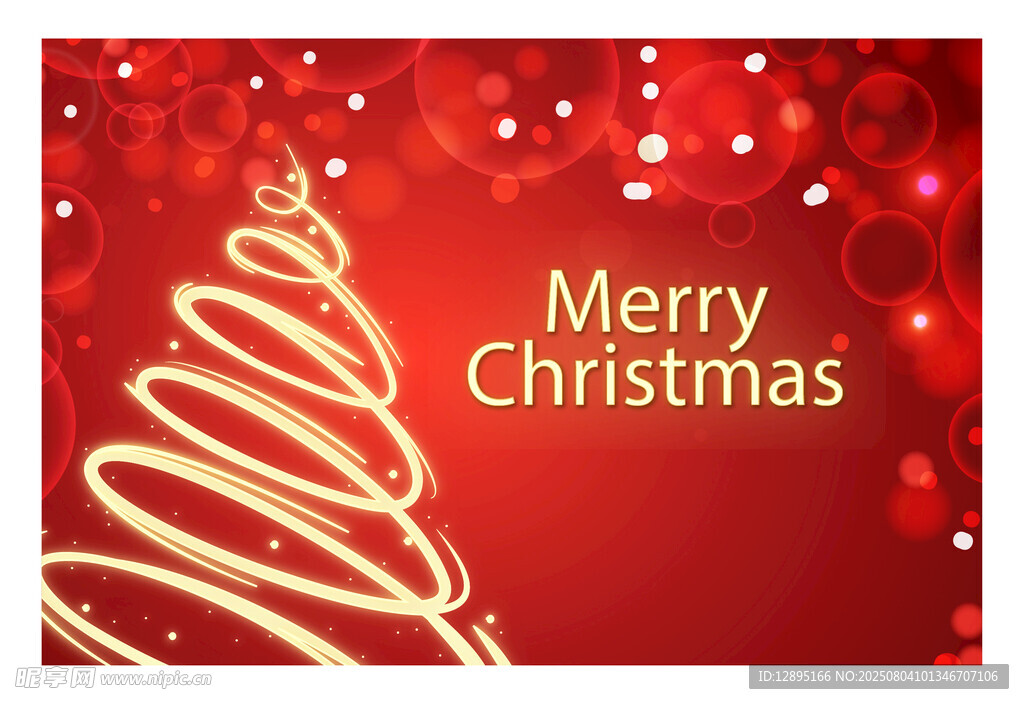 红色圣诞主题装饰图案